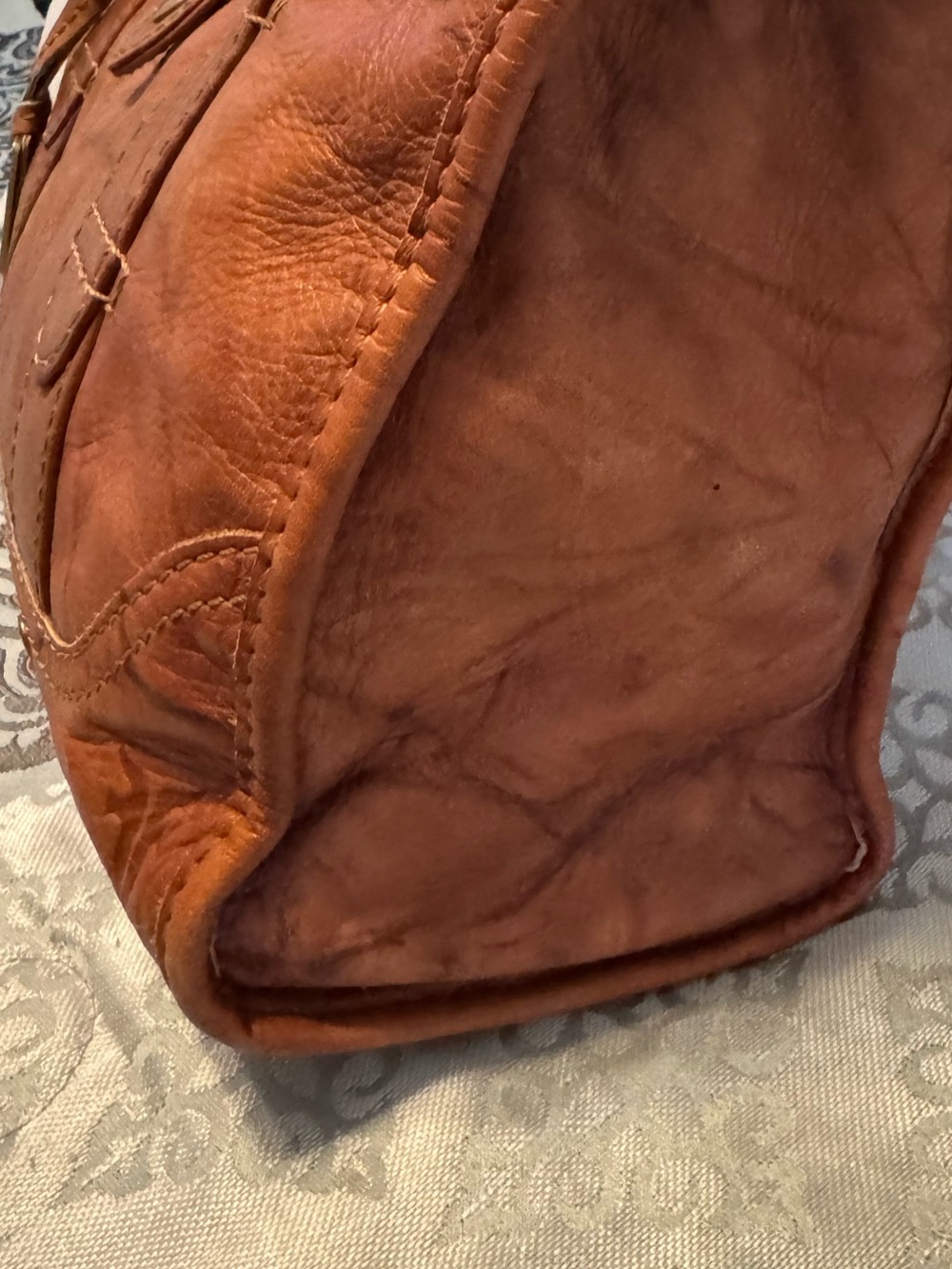 Vintage Frye Campus Leather Satchel/Handbag in Camel Brown - Picture 14 of 15